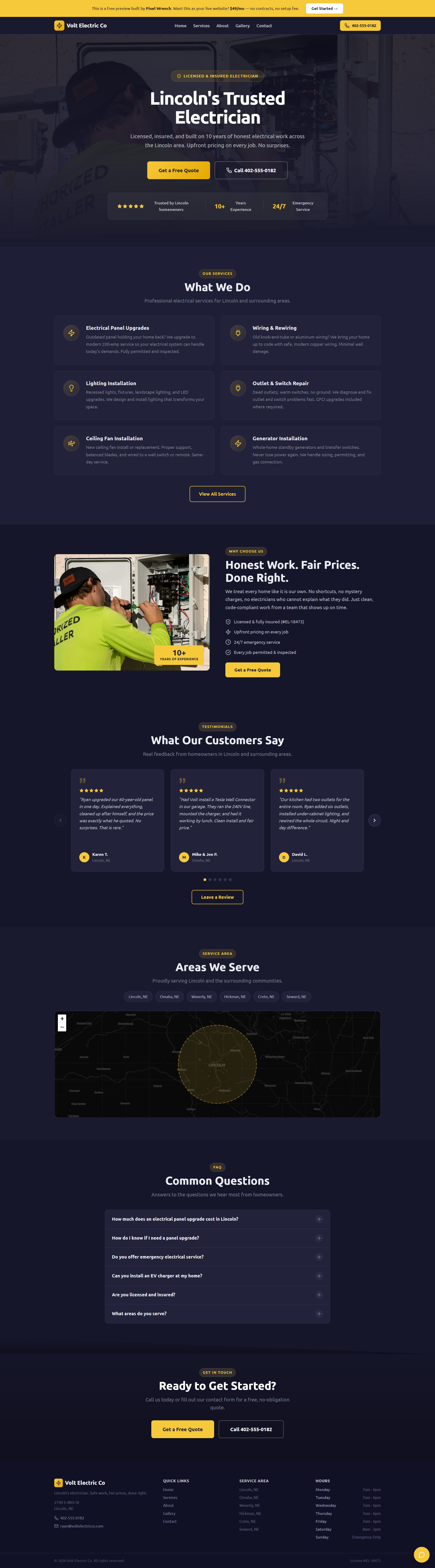 Electrical website demo