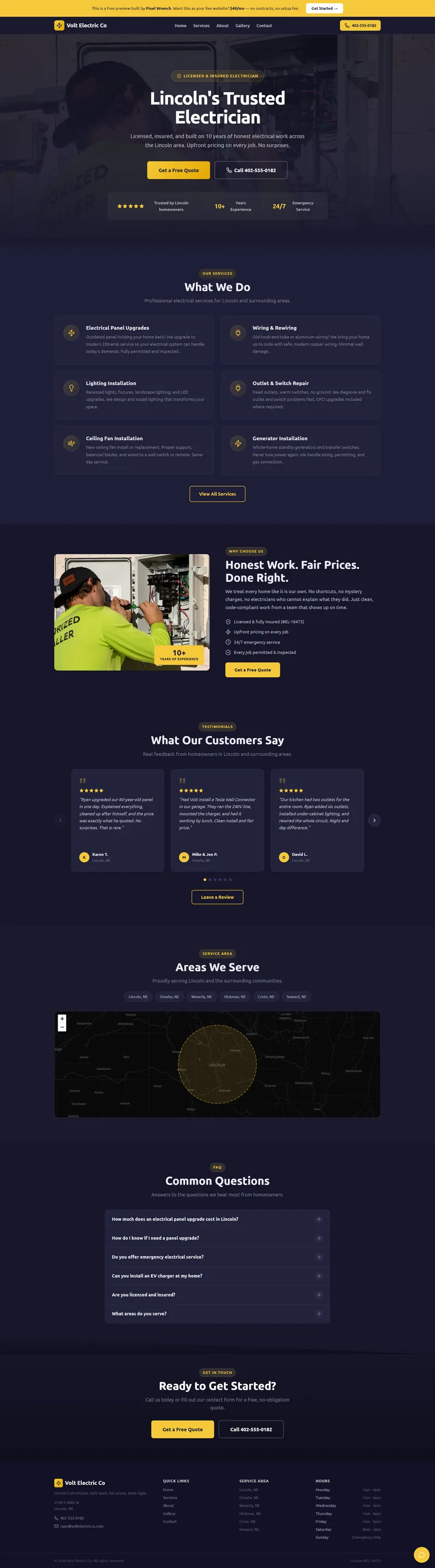 Electrical website demo