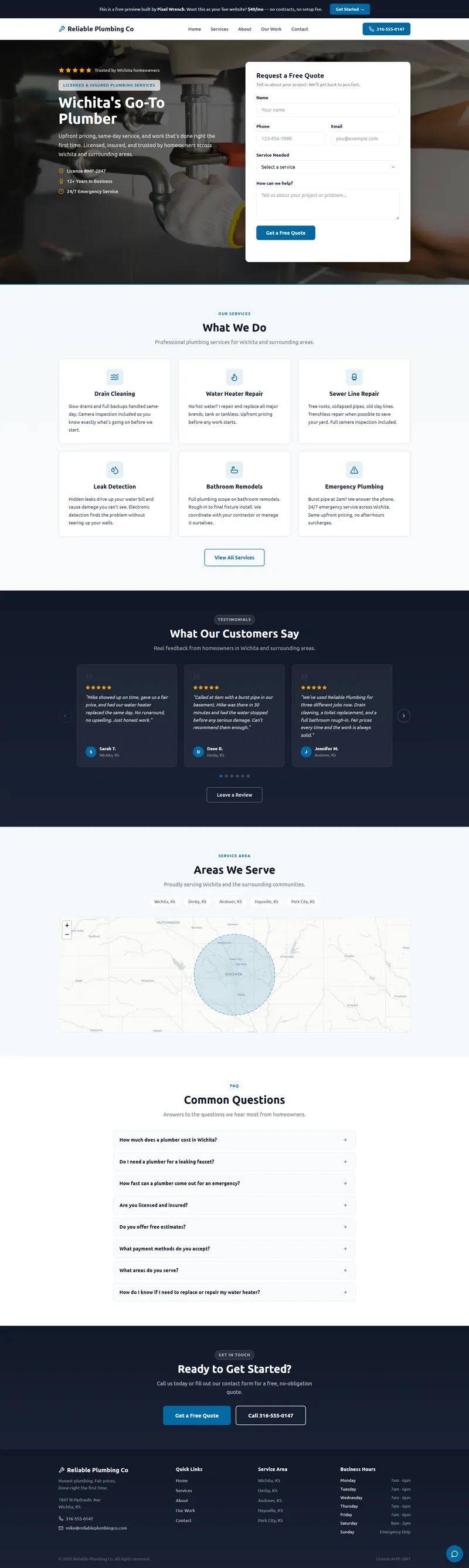 Plumbing website demo