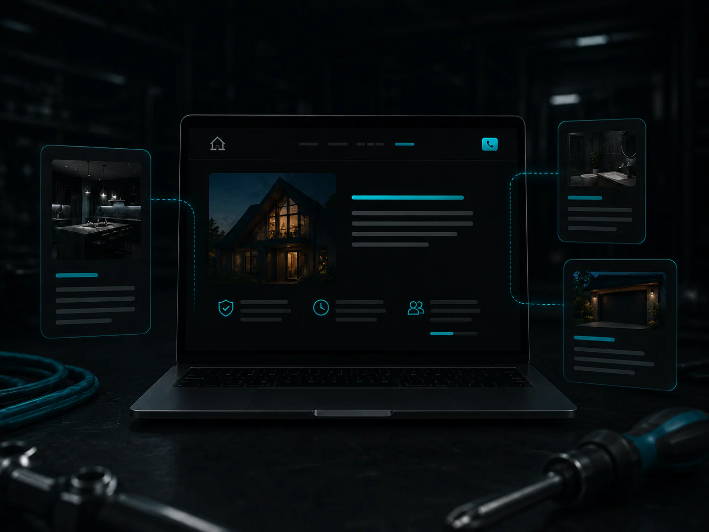 Contractor service-page content displayed on a website