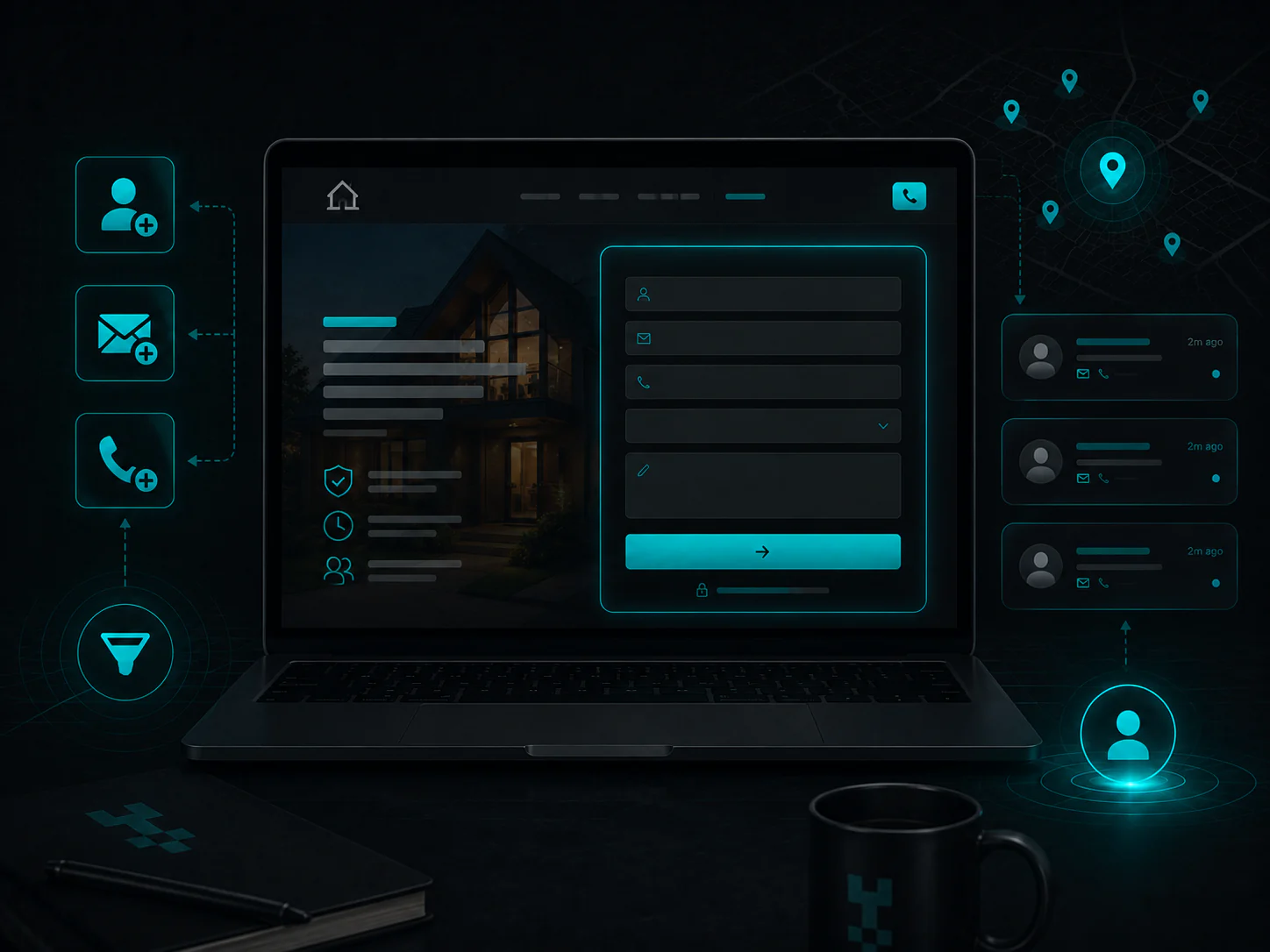 Contractor lead capture form and incoming website leads
